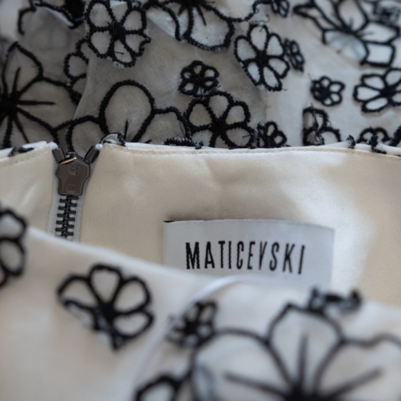Maticevski Black and White floral gown size xxs - Picture 7 of 9